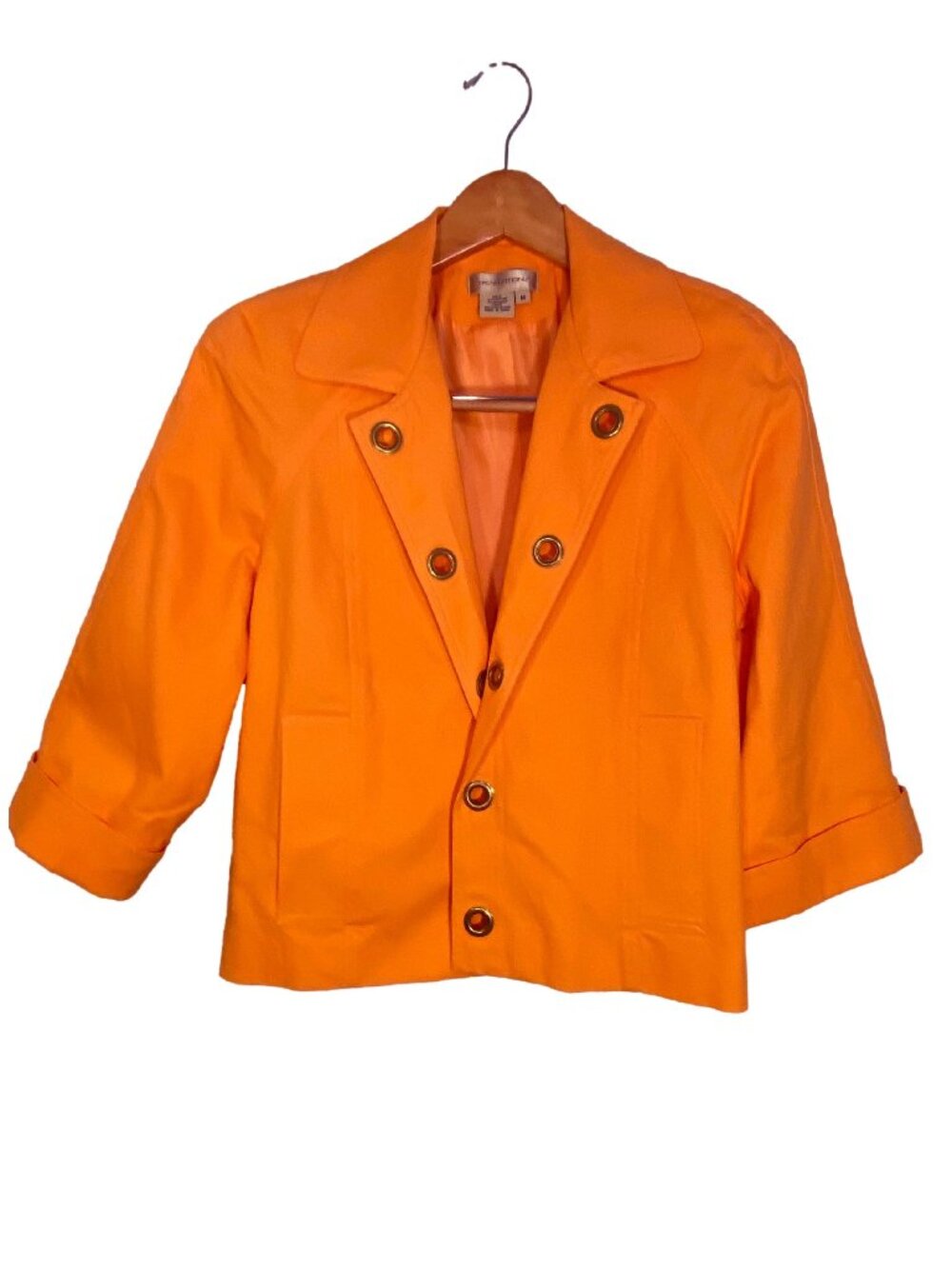 Size M Fully Lined Tangerine Orange Spring / Summer Blazer Jacket